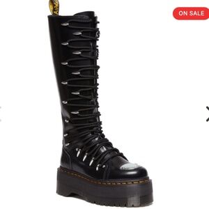 ISO LOOKING FOR Dr. Martens 1B60 Max Lace Up Knee High Platform Boots in Black 9